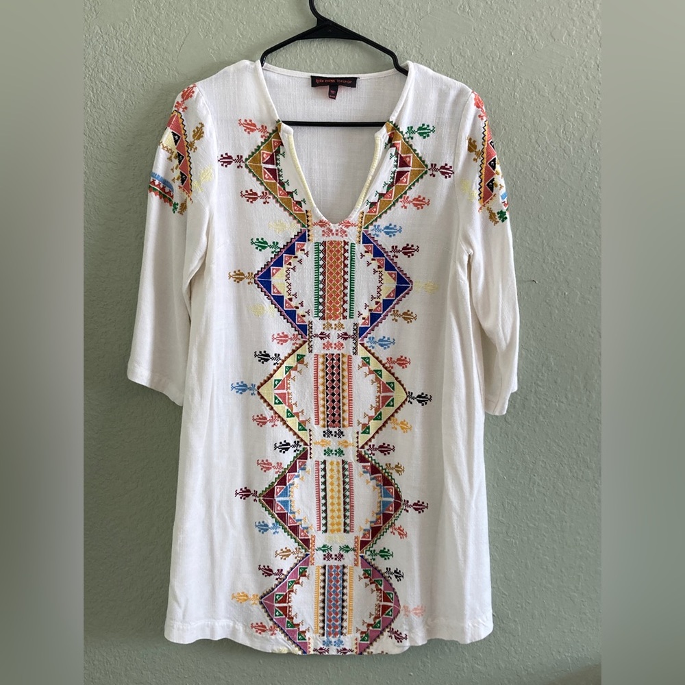 Embroidered Kate Moss Topshop Dress Womens US 4/UK 8